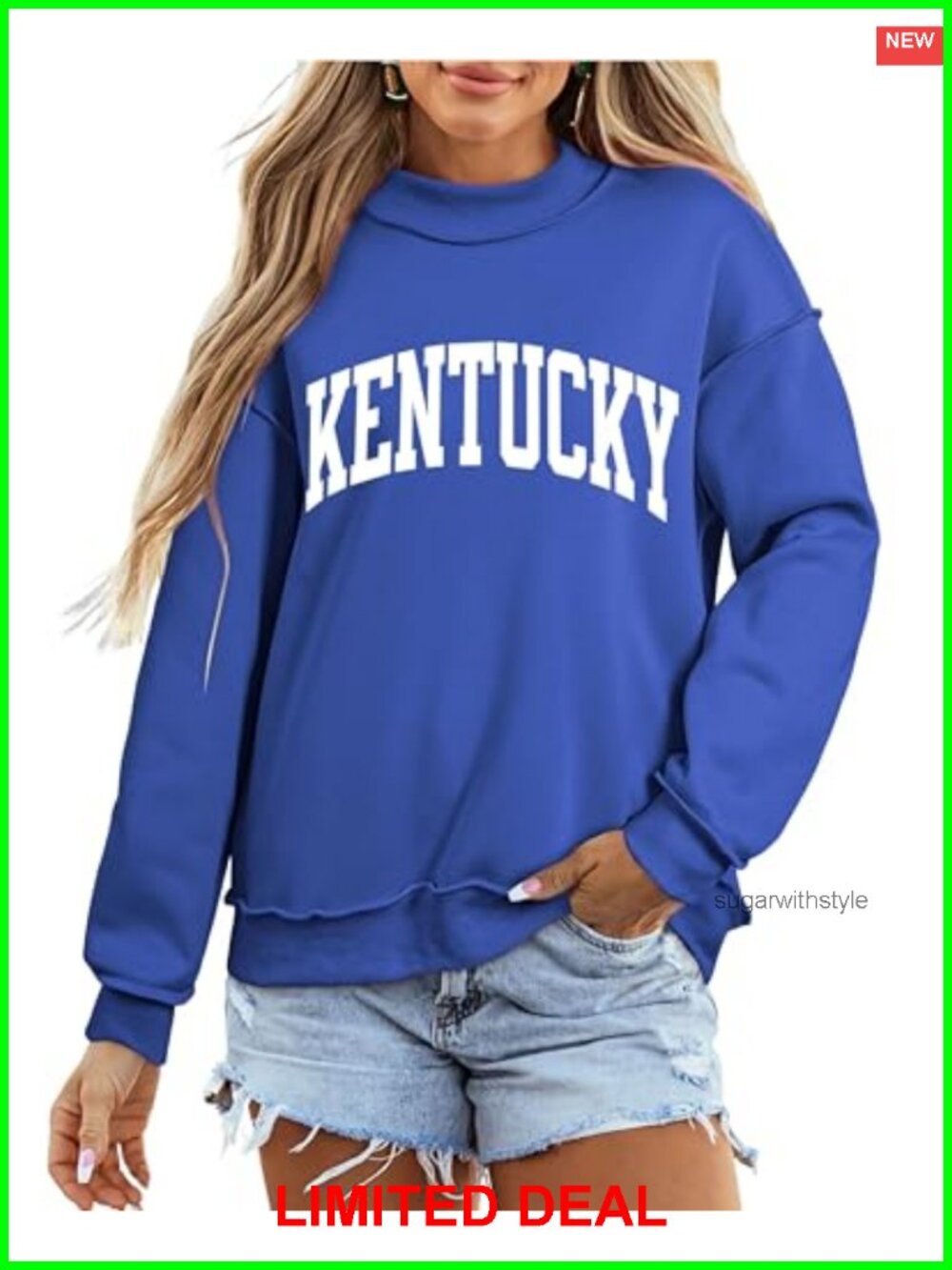 Reversible Mock Neck Sweatshirt Double Printed Pullover Drop Shoulder Oversized